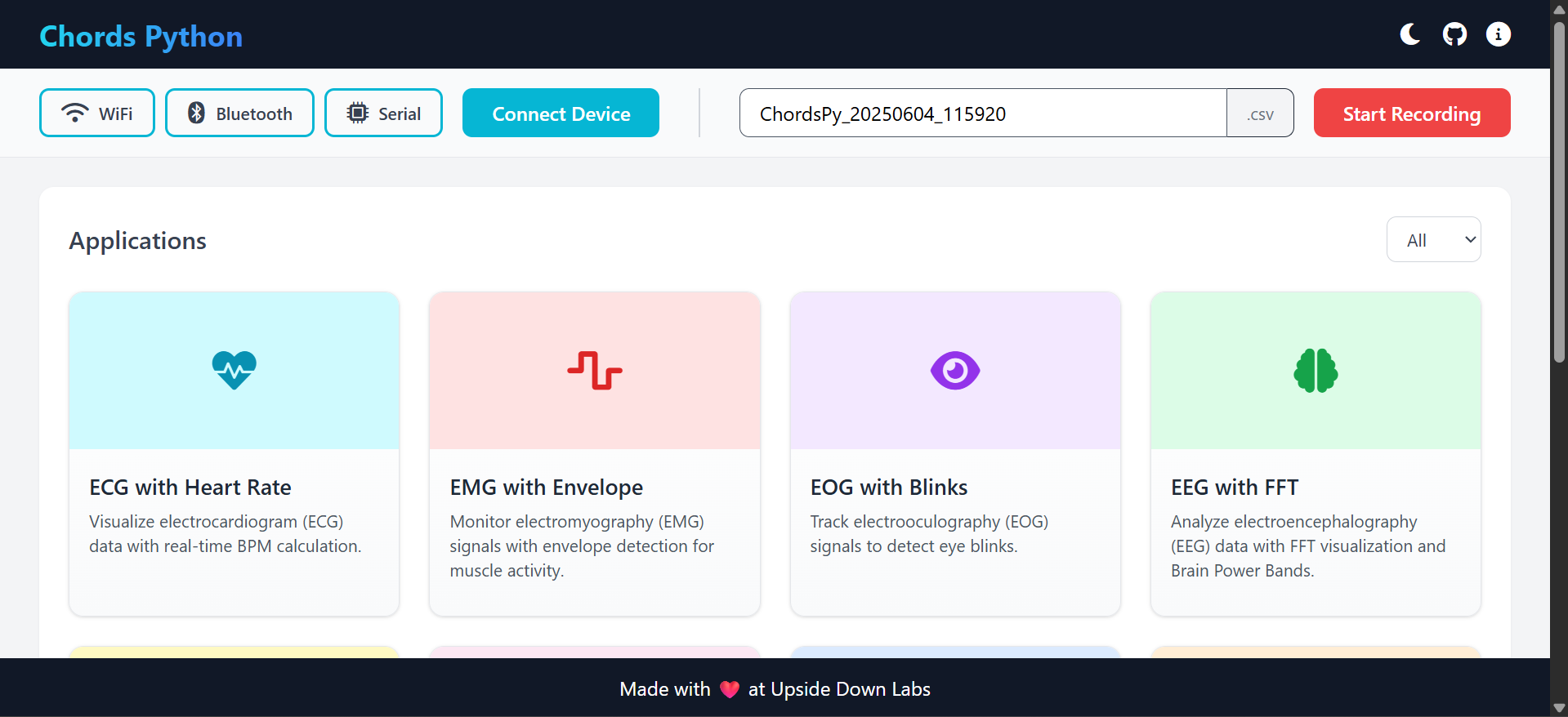 Interface in Light Mode