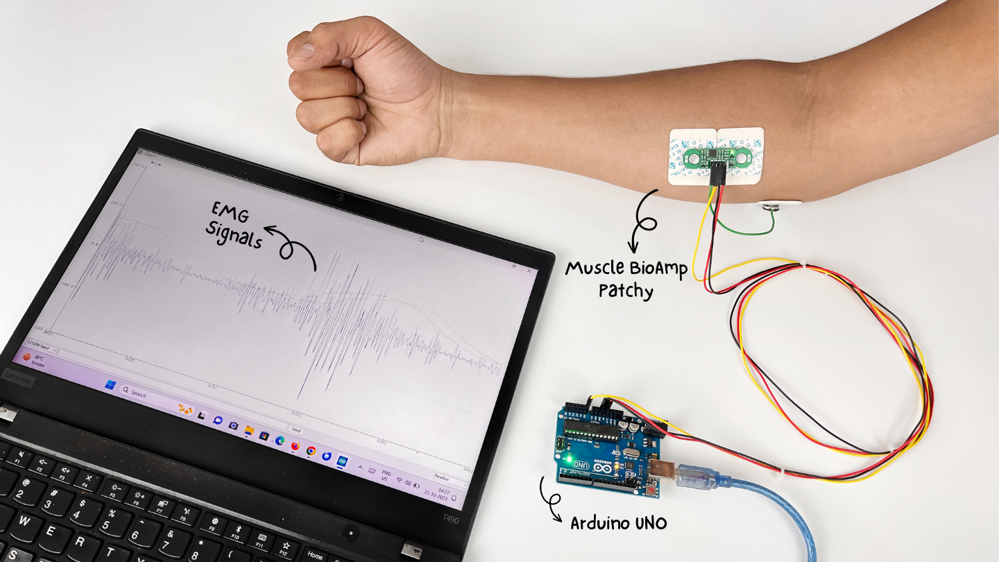 Memvisualisasikan sinyal EMG di Arduino IDE v1.8.x
