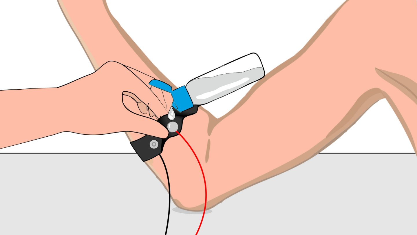 Menggunakan Electrode gel